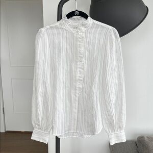 NEW Madewell Ruffle Button-Up Top (XS, NWT)